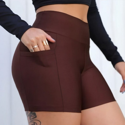 Shorts Academia Modelador Com Bolso