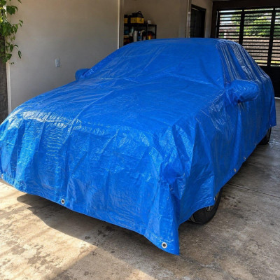 Lona Polietileno Reforçada Azul 4x4m 120 Micras