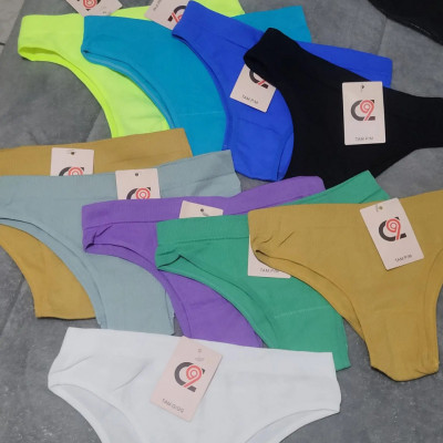 Kit 10 Calcinhas Tanga Canelada Básica
