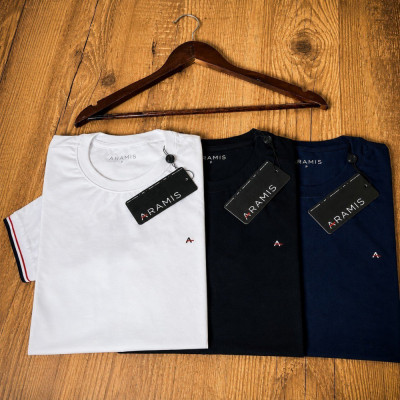 Kit Camisetas Aramis Preta/Branca/Azul Marinho