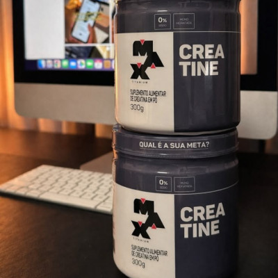 Creatina Max Titanium Pó Sem Sabor 300g x2