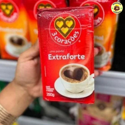 3 Corações Café Torrado E Moído Extra Forte À Vácuo 250G