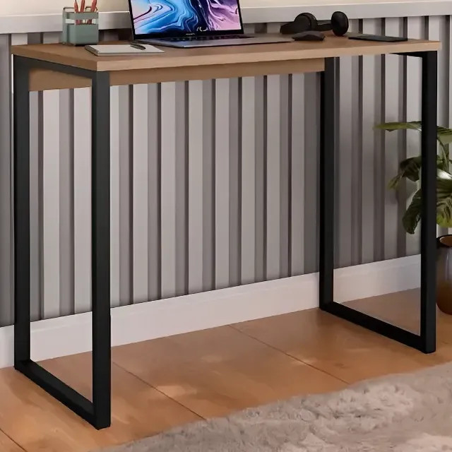 Escrivaninha Industrial Mesa Estudo Aparador Office Aço MDF — design funcional para escritório e estudo