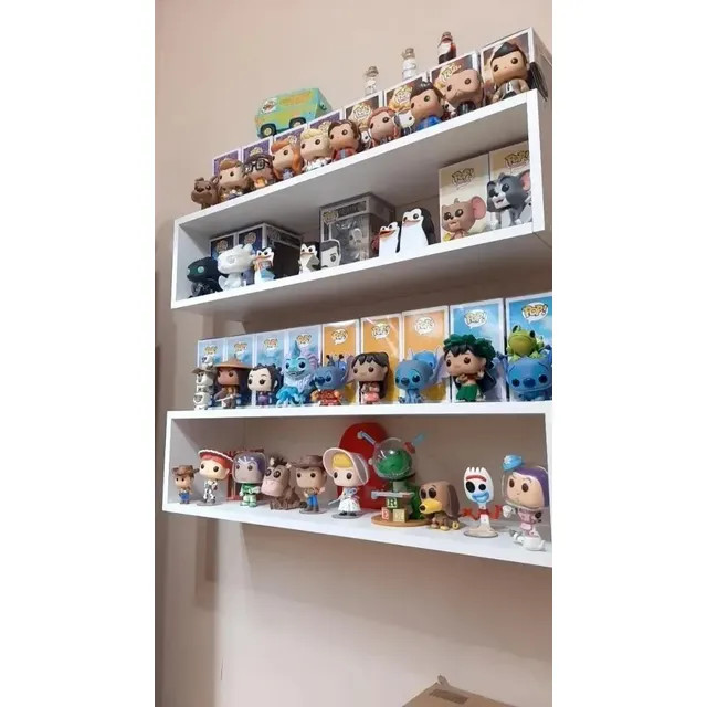 Nicho Retangular Decorativo Quarto Livro Sala Foto Branco MDF 50cm