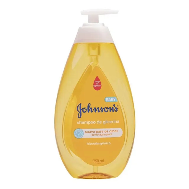 Shampoo Johnson's Baby Glicerina Hipoalergênico 750ml — limpeza suave para peles sensíveis