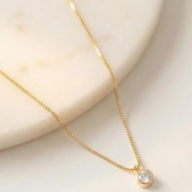 Colar Ponto De Luz Dourado Banhado A Ouro 18k Semijoia