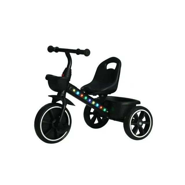 Triciclo Motoca Infantil Picolé Maxi Baby com Pedal e LED — Preto