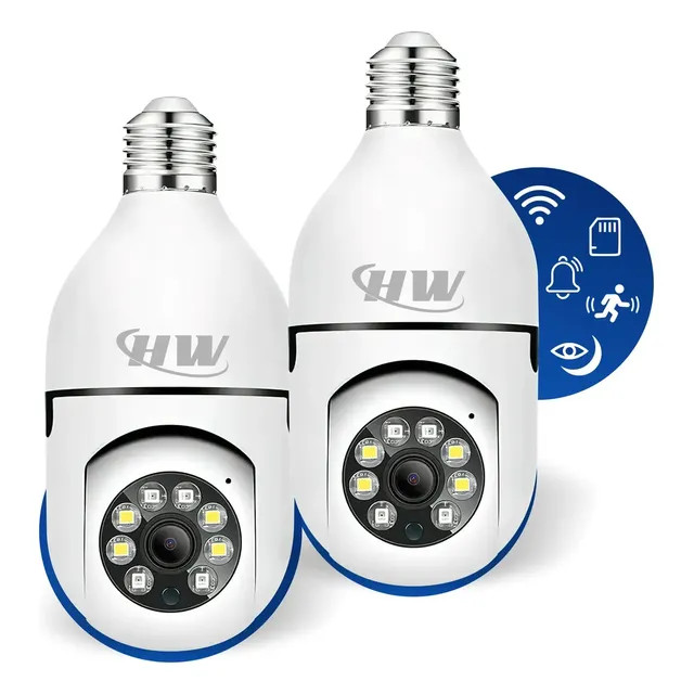 Kit C/ 2 Câmeras Lâmpada Ip Wi-fi 360° | Visão Colorida | Áudio | Sensor De Movimento | E27 App Yoosee- Hw — Review