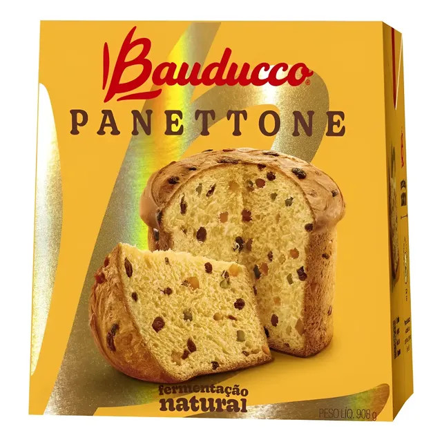 Panettone Bauducco 908g Tradicional Frutas Cristalizadas — tradição em 908g