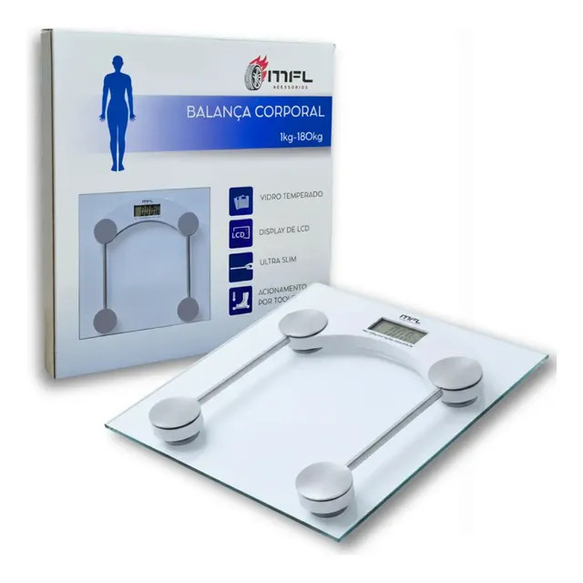 Balaça Digital Vidro Ate 180kg Banheiro Academia Com Medidor De Temperatura Pilhas Marca MFL — Análise