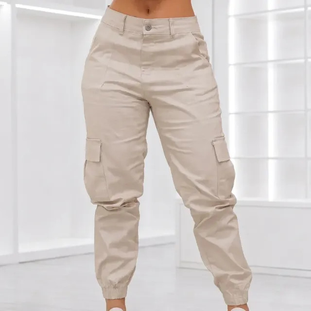 Calça Cargo Jogger Jeans Feminina Com Bolso Lateral Premium — estilo cargo em jeans