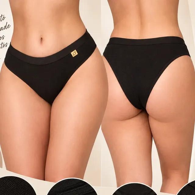 10 Calcinha De Algodão Lisa Cintura Alta Cós Em Elástico Kit — Review