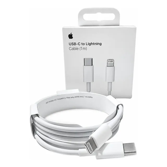 Cabo Carregador Lightning/Tipo C Original Apple — 1 Metro Branco