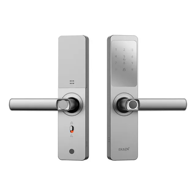 Fechadura Digital Inteligente Biometria Lyra WiFi Ekaza (Alumínio Prateado)
