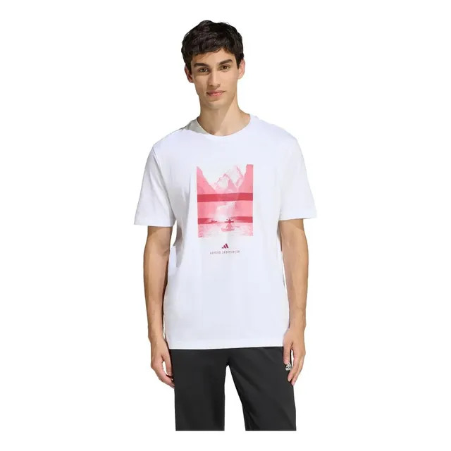 Camiseta adidas Estampa Outdoor Kayaking — Branco (M)