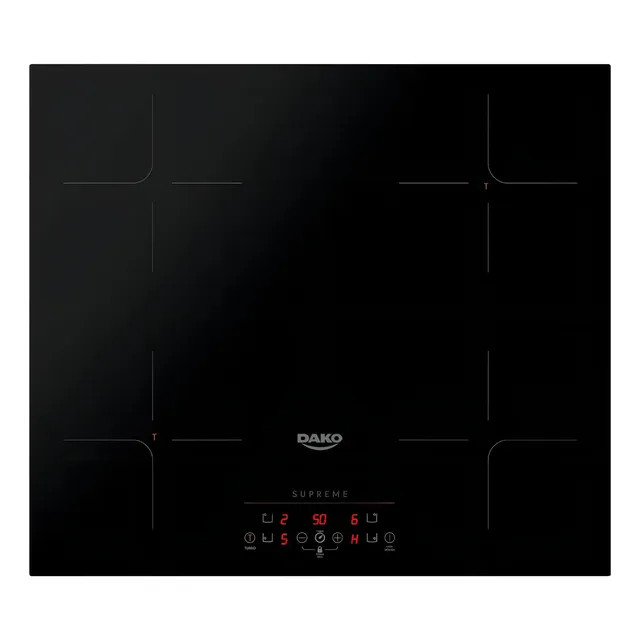Cooktop de Indução 4 Bocas Dako Supreme Preto com Trava de Segurança