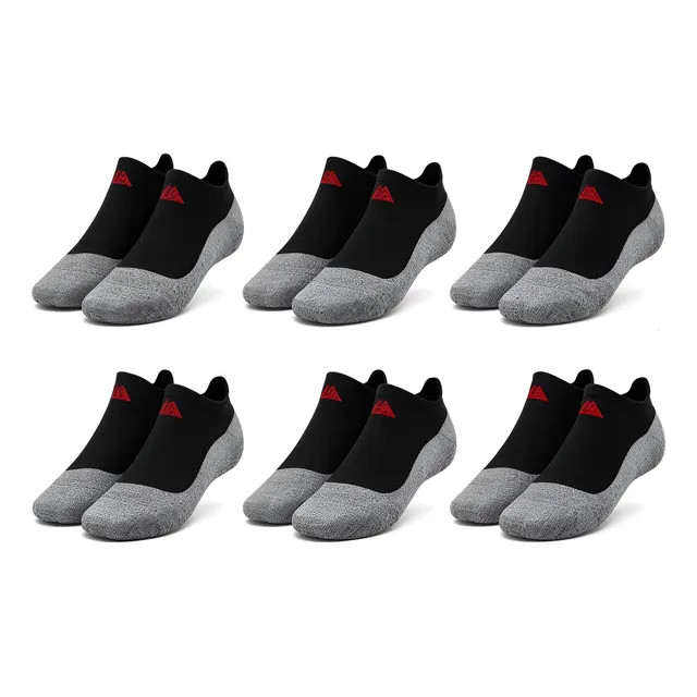 Kit 6 Pares Meias Kappa Sapatilha Corrida Invisível Original Preto-grafite 34-38
