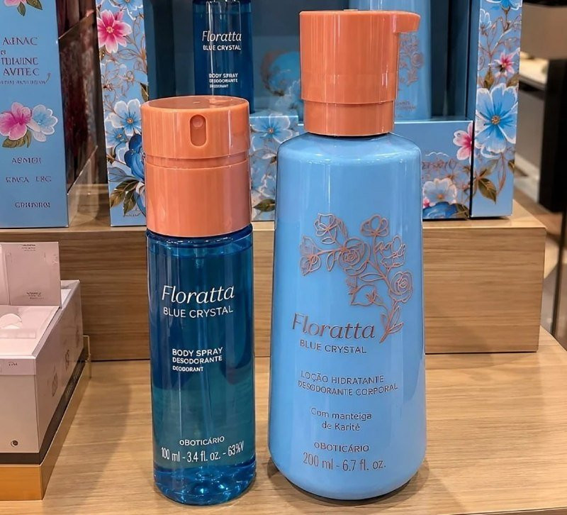 Combo Floratta Blue Crystal: Body Spray 100ml e Creme Corporal 200ml
