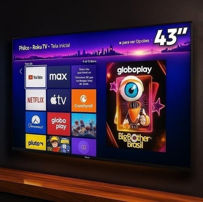 Smart TV Philco 43 Roku Led Full HD