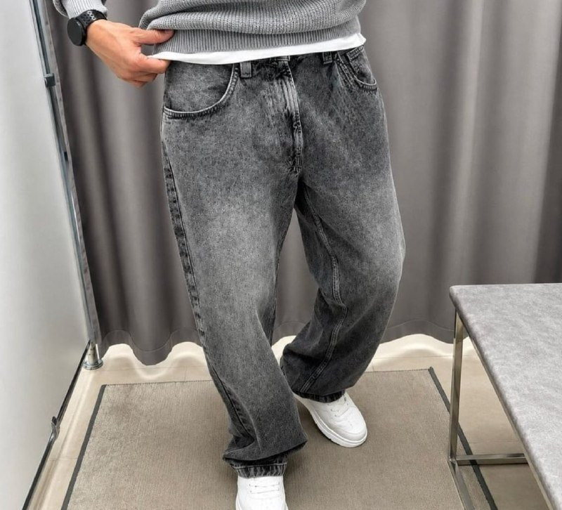 Calça Balão Jeans Streetwear Larga Bag