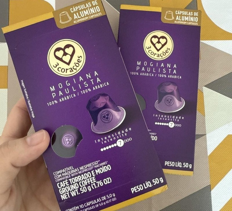 3 Corações Cápsulas de Café Mogiana Paulista, 10 cápsulas