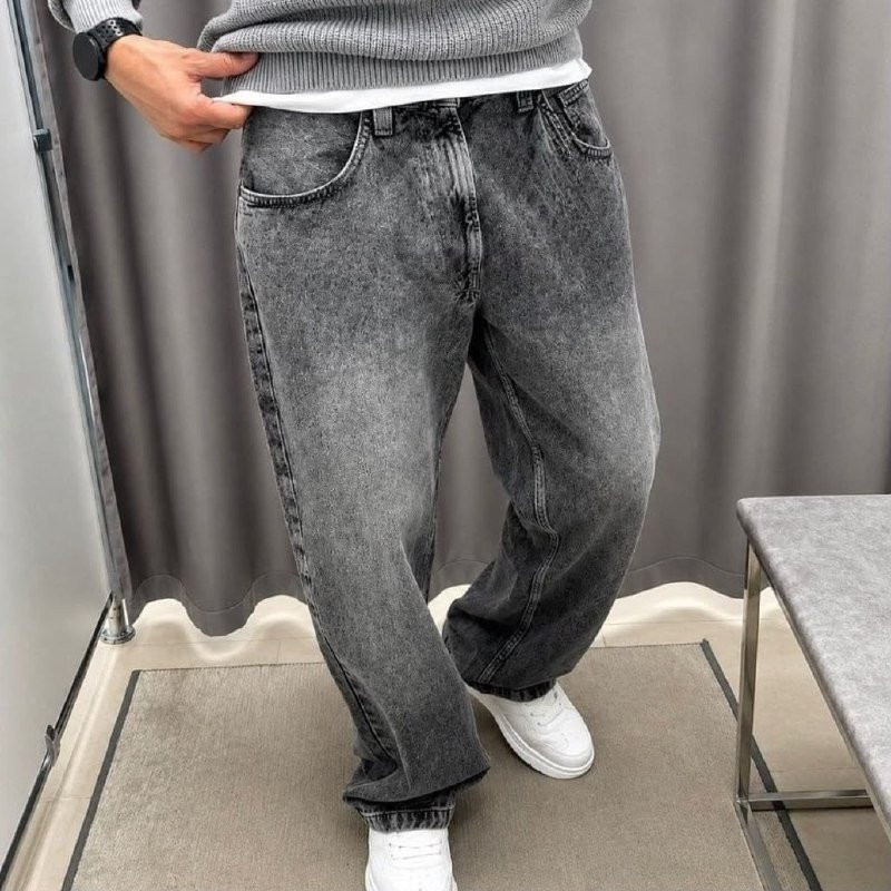 Calça Balão Jeans Streetwear Larga Bag
