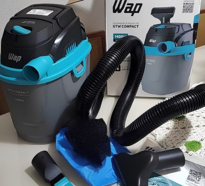 Aspirador de Pó e Líquido Portátil WAP GTW Compact 1400w 5,5L 220V