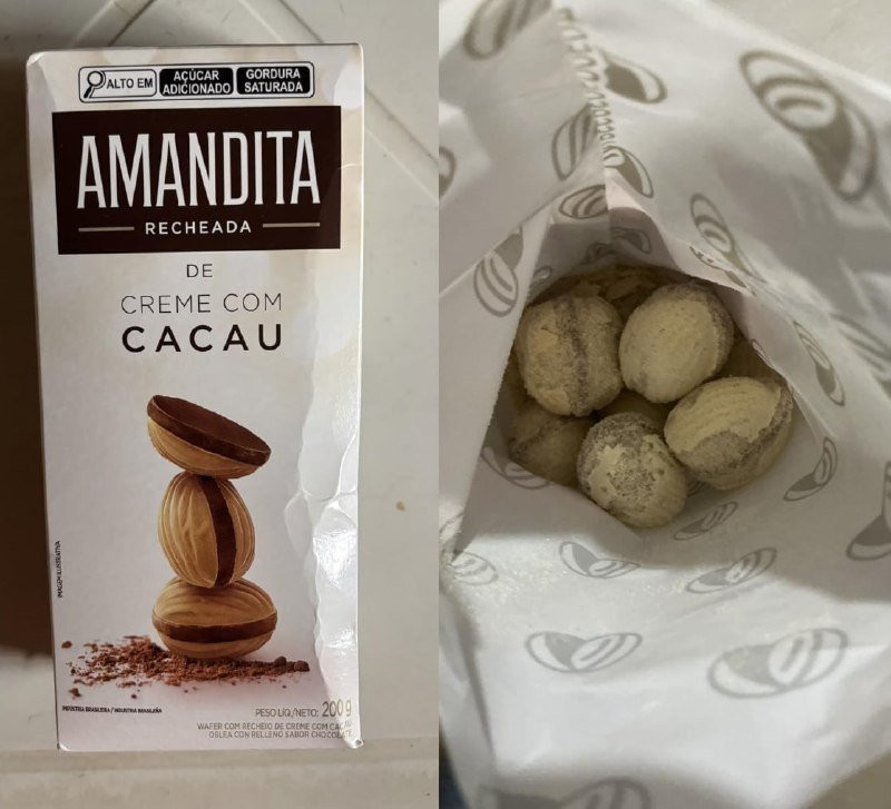 🍫 Wafer Recheado Amandita Sabor Chocolate 200g