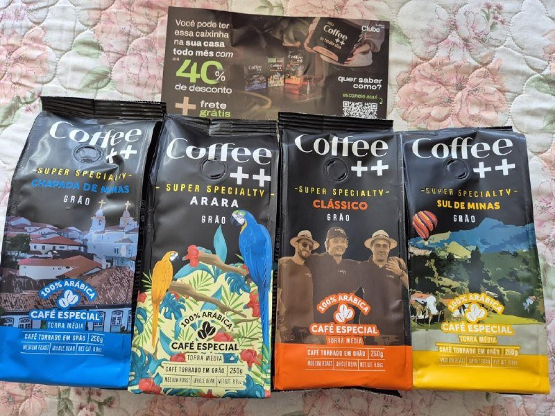 Kit 4 Pacotes Café Especial Torrado e Moído Coffee Mais Fazendas E Arara