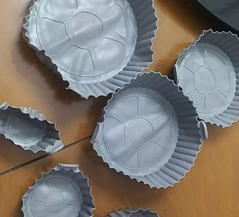 Kit 6 Formas De Silicone Para Air Fryer Antiaderente (várias cores)
