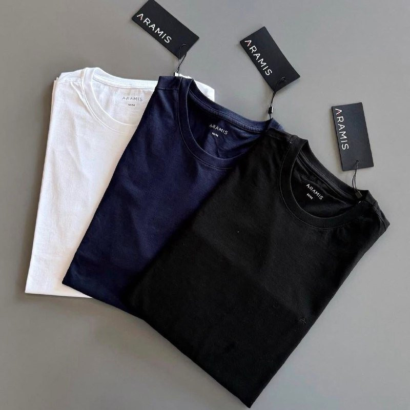 Kit com 2 Camisetas Aramis Básicas Preto E Marinho