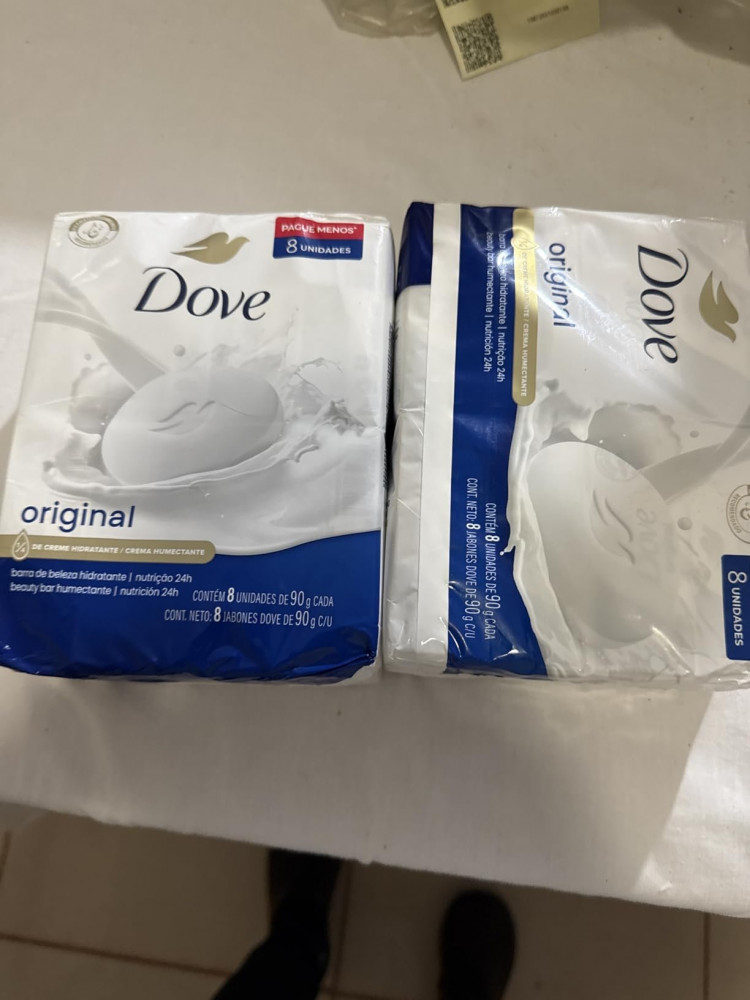 Dove Sabonete Em Barra Branco 90g - 8 Unidades