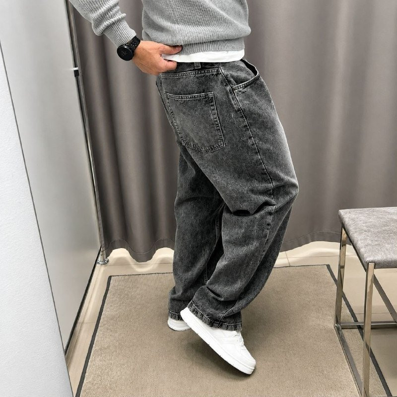 Calça Balão Jeans Streetwear Larga Bag
