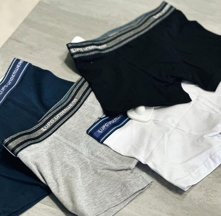 Kit 4 Cuecas Boxer Lupo Algodão Masculina
