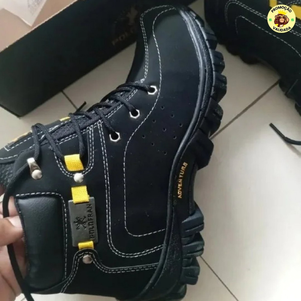 Bota Coturno Adventure Masculina Polofran Botina Cano Médio