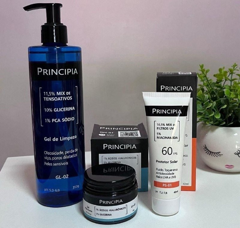 🧴 Principia Kit Gl-02 + Gh-01 + Ps-01 Todo Tipo De Pele Dia/Noite