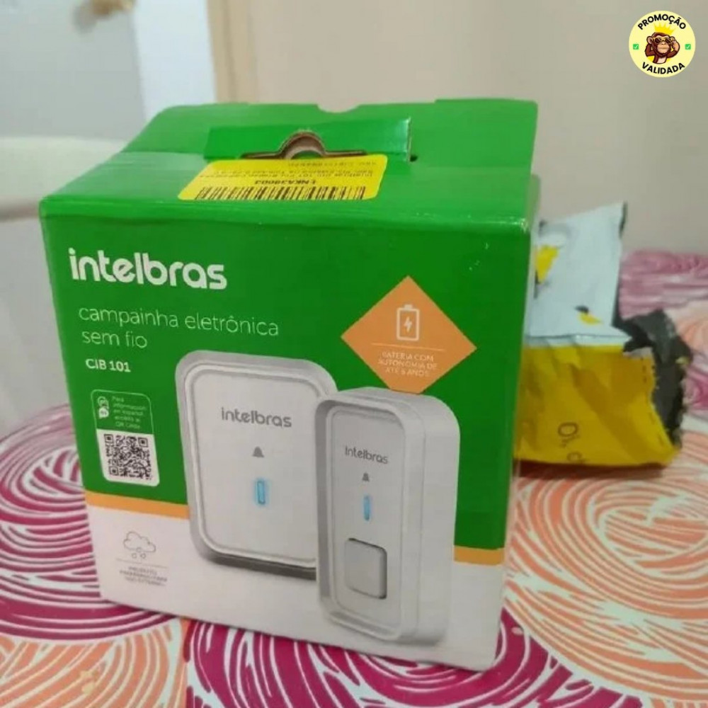 Campainha Sem Fio Intelbras Cib 101 Preto 127/220v
