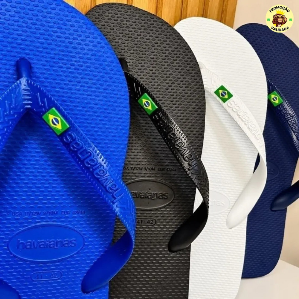 Chinelo Havaianas Brasil 4 cores