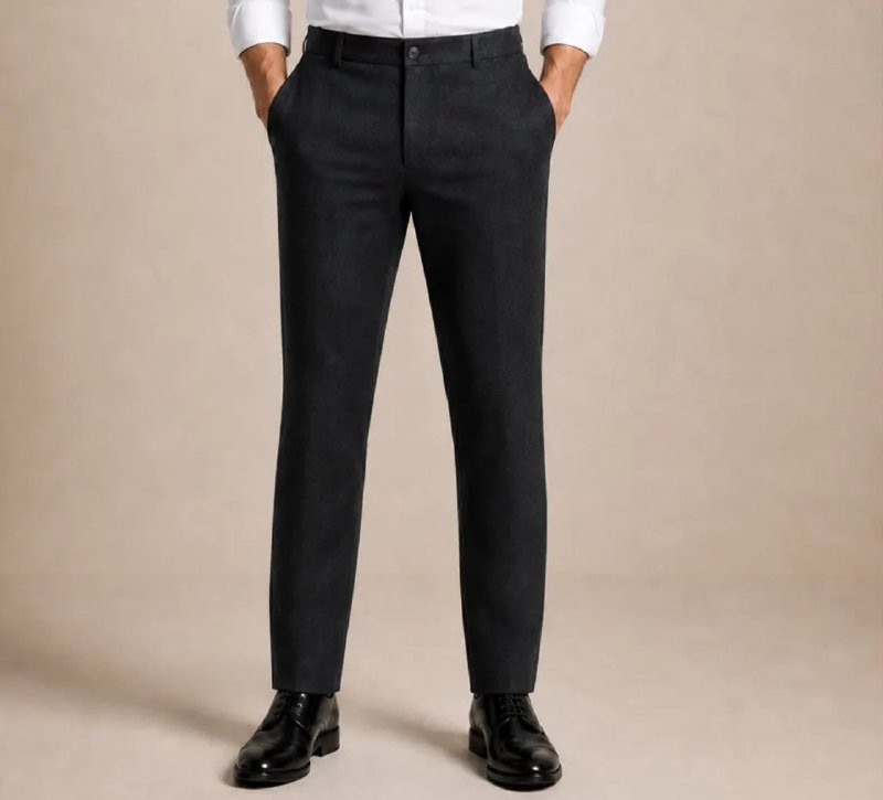 Calça Social Masculina Executivo Em Oxford Premium