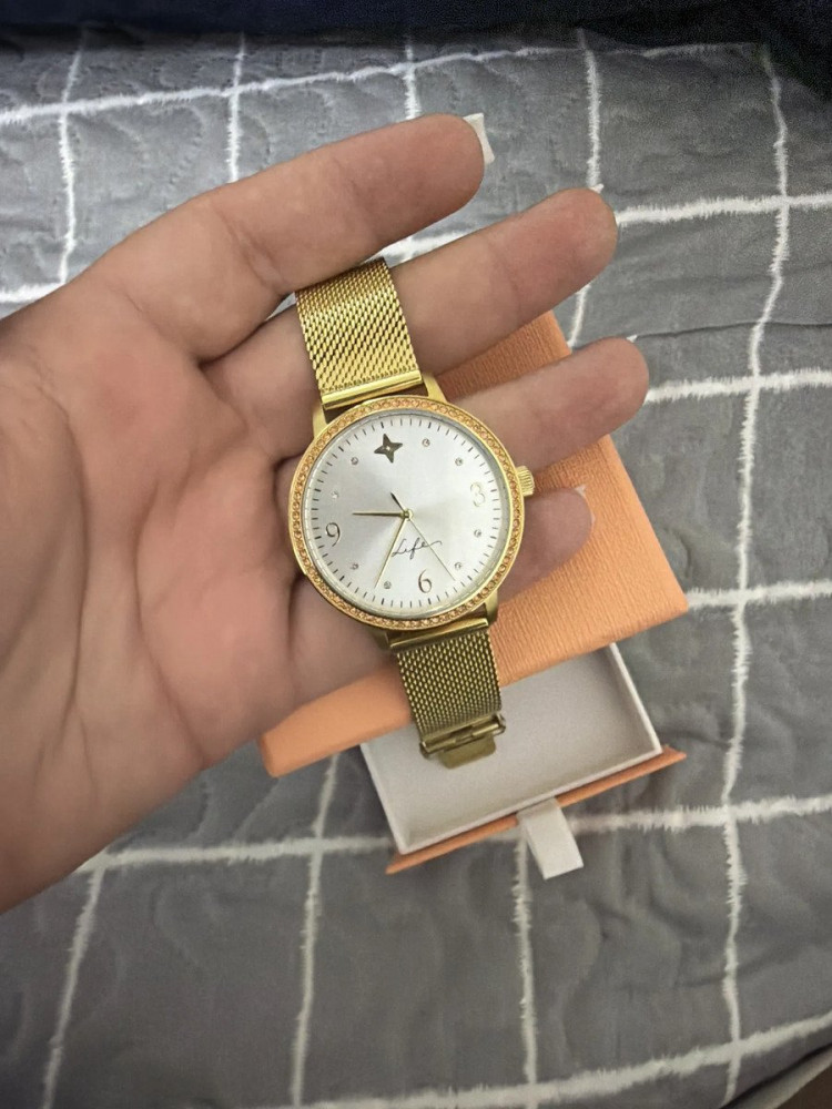Relógio Life Formatura Feminino Aço Dourado