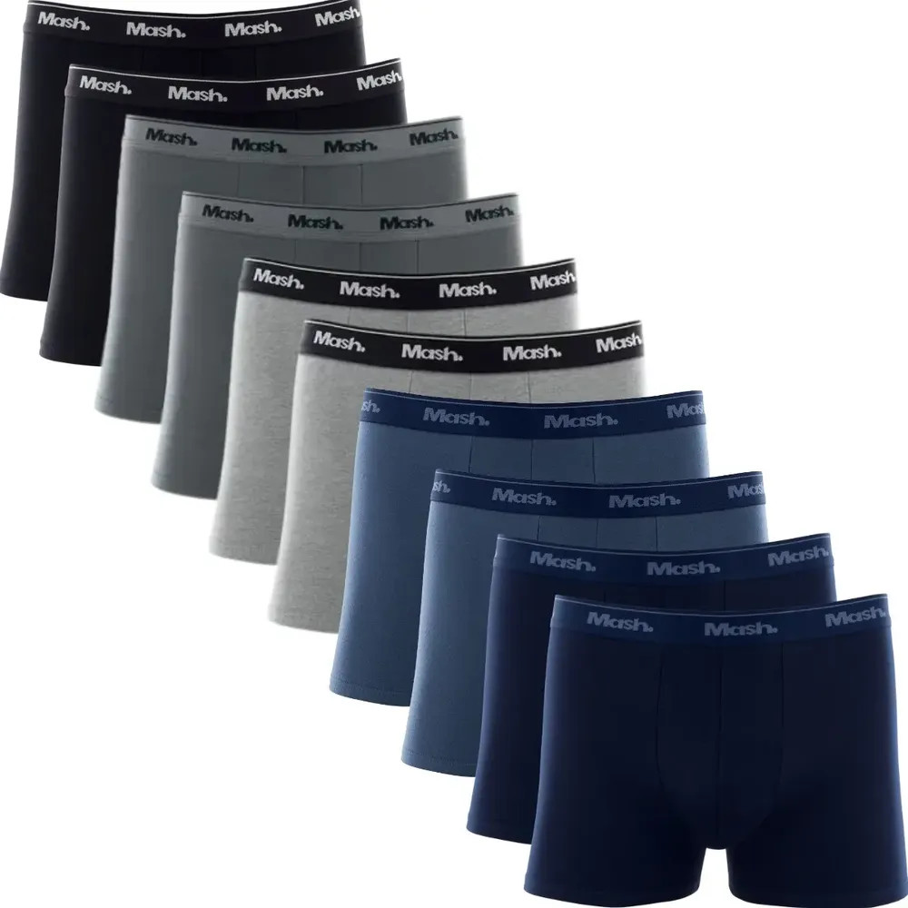 Kit 10 Cuecas Boxer Algodão Mash