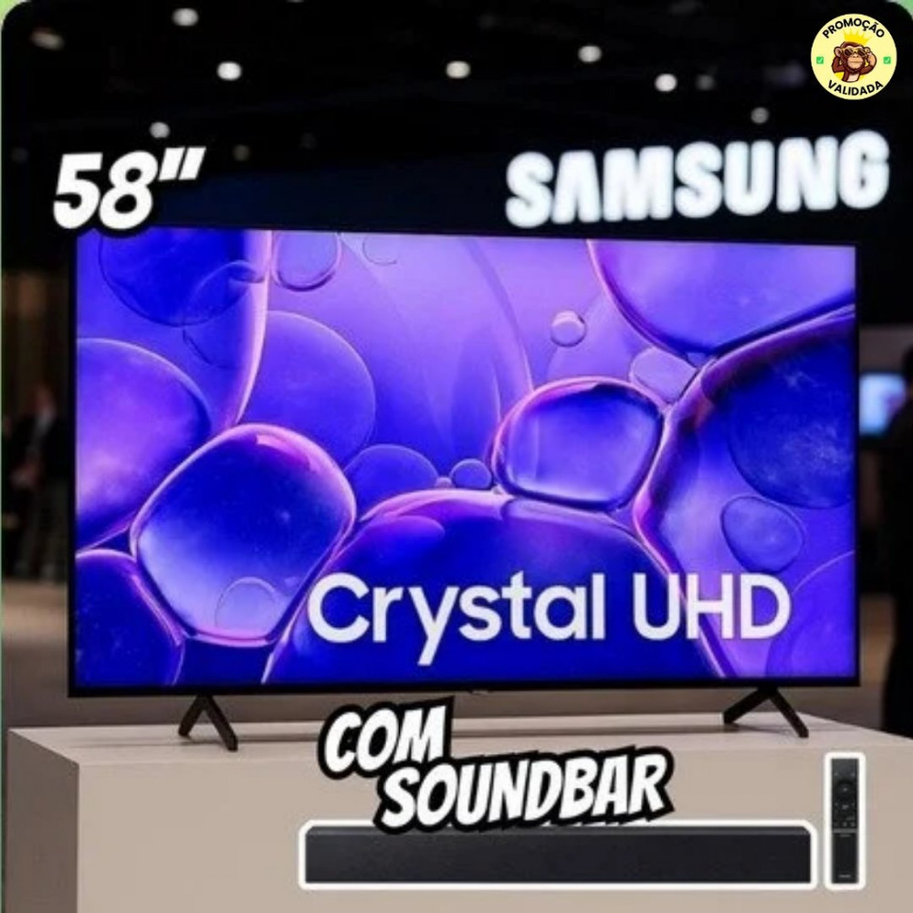 Samsung Smart TV 58 Crystal UHD 4K 2025 + Soundbar HW-B400F