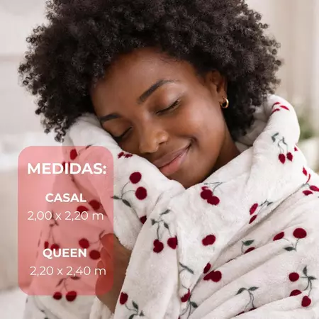 Manta Cobertor Microfibra Casal Queen
