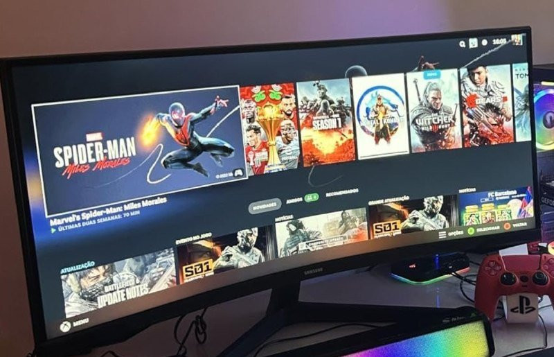 Monitor Curvo Samsung Odyssey 34’’, Ultra WQHD, 165Hz, 1ms