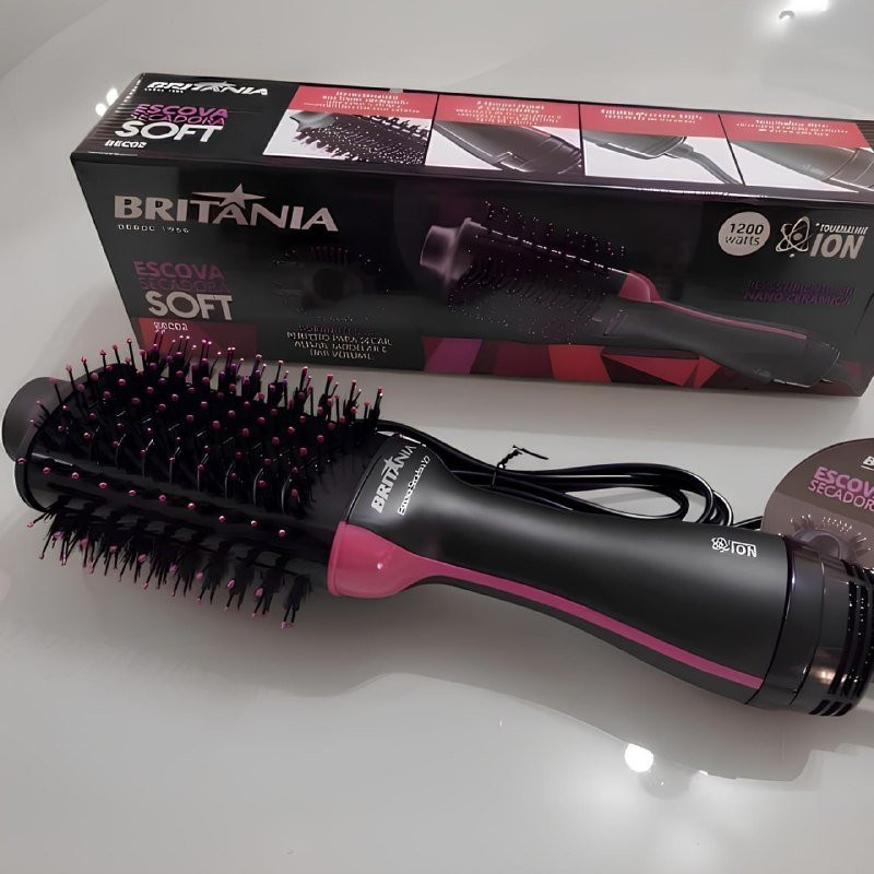 Escova Secadora Britânia 4 Em 1 1300w Bivolt
