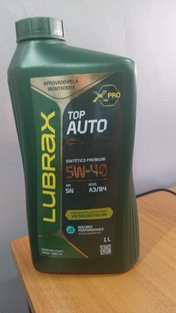 Óleo Lubrax Top Auto 5W40 Sintético 1L