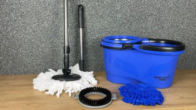 Mop Perfect Pro 360 Giratório Balde Inox 1L