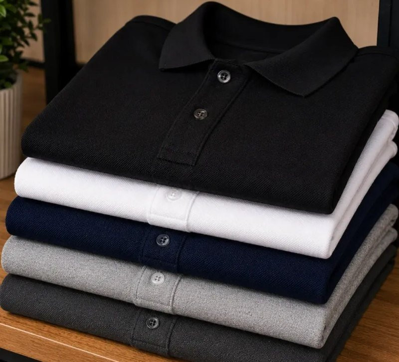 Kit 5 Camisas Gola Polo Blusa Slim Piquet