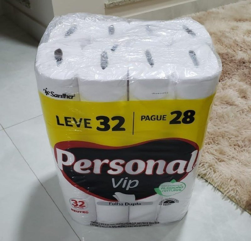 Papel Higiênico VIP Folha Dupla 32 rolos de 30M