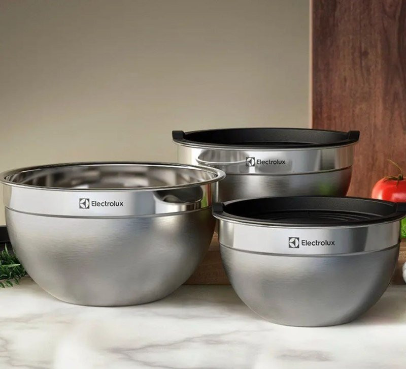 Conjunto de Bowls e Medidores de Inox 3 Pecas Electrolux